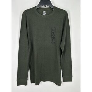 Ecko Unltd Waffle Knit Thermal Y2K Graphic Tee Long Sleeve Vintage Skater Medium